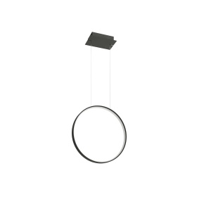 Lustra suspendata LED Rio Negru 3000K 55x16x150 cm