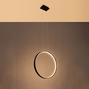 Lustra suspendata LED Rio Negru 3000K 55x16x150 cm - Img 3