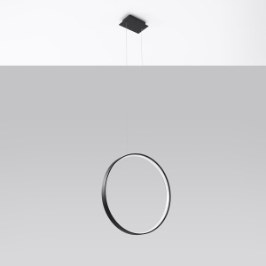 Lustra suspendata LED Rio Negru 4000K 55x16x150 cm - Img 2