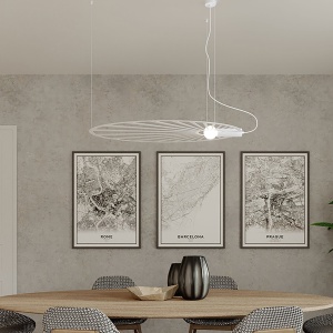 Lustra suspendata Lehdet Alb 110x80x150 cm - Img 8