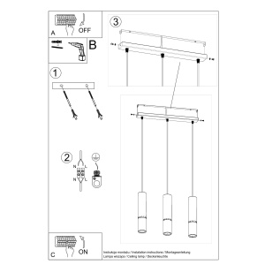 Lustra suspendata Loopez Auriu 45x6x90 cm - Img 5