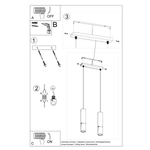 Lustra suspendata Loopez Cupru 30x6x90 cm - Img 5