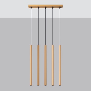 Lustra suspendata Pastelo Auriu 45x5x103 cm - Img 2