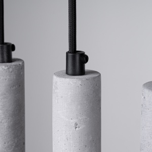 Lustra suspendata Pastelo din beton Gri 25x25x100 cm - Img 4