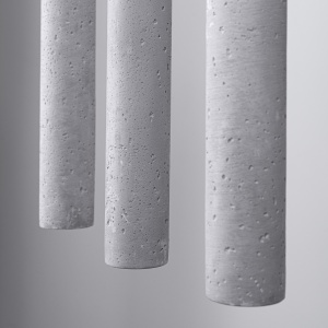 Lustra suspendata Pastelo din beton Gri 30x3.5x110 cm - Img 4