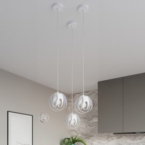 Lustra suspendata Tulos Alb 16x16x125 cm - Img 6