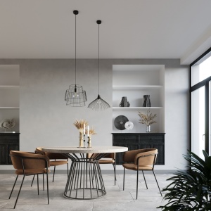 Lustra suspendata Umb Negru 40x40x125 cm - Img 6