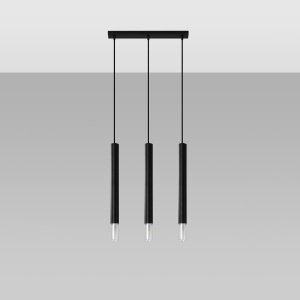 Lustra suspendata Wezyr Negru 45x6x120 cm - Img 2