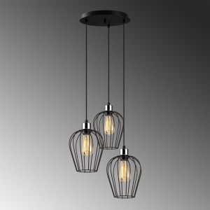 Lustra Tel Negru 41x115 cm - Img 4