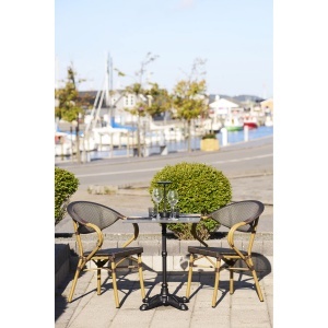 Masa bistro, Gri/Negru, 60x60x73 cm - Img 2