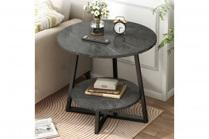 Masa de cafea, Pako Word, MDF, Gri, 60x60 cm - Img 2