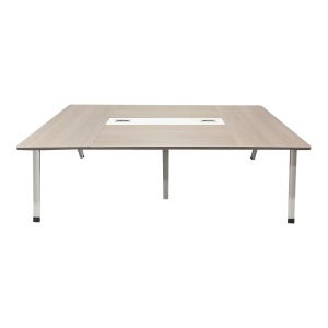 Masa de conferinta Armadi, Pako World, Gri-Alb, 240x120x75 cm - Img 3