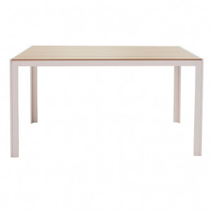 Masa de Gradina Nares Alb - Natural 140x80x72.5 cm - Img 2