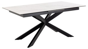 Masa dining Irwine, Alb, 76x210x90 cm - Img 6