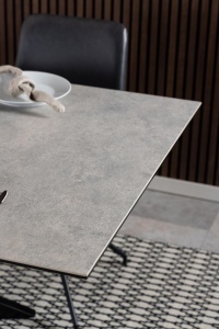 Masa dining Irwine, Gri, 76x240x100 cm - Img 3