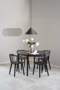 Masa dining Montreux, Negru, 75x154x115 cm