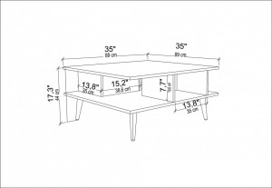 Masuta de Cafea Akya Coffee Table - Alb - Img 7
