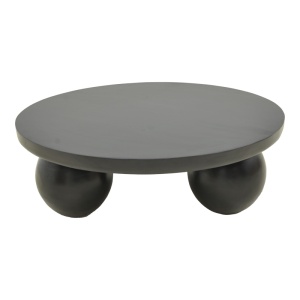 Masuta de cafea, Fedena, Negru, 90x90x30 cm - Img 2