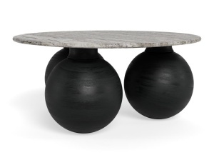 Masuta de cafea Konya, Gri, 42x95x95 cm