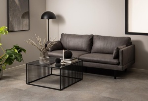 Masuta de cafea Strington, Negru, 40x80x80 cm - Img 6