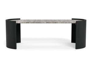 Masuta de cafea Zafra, Gri, 42x125x60 cm - Img 2
