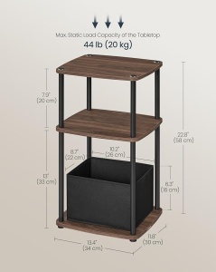 Masuta laterala Songmics Nuc 34x30x58 cm - Img 3