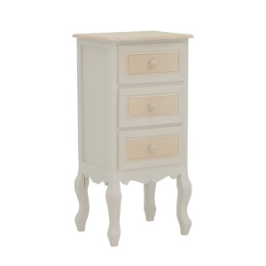 Noptiera inalta Joliene Pako World Alb 40x34.5x82 cm