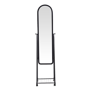 Oglinda cu rafturi Lomna Negru 38.5x37.5x160 cm - Img 2