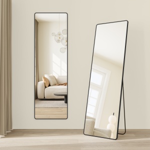 Oglinda de podea Negru Songmics 160x50x1.3 cm - Img 2