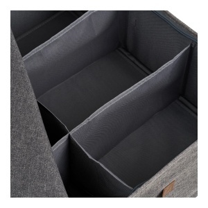 Organizator textil pentru depozitare Noto, Gri inchis , 47x56x18 cm - Img 3