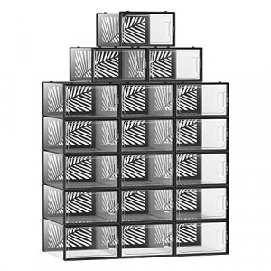 Pantofar din plastic, Songmics, Negru, 23×33.5×14 cm - Img 2