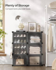 Pantofar, Songmics, Negru, 82x32x92 cm - Img 3