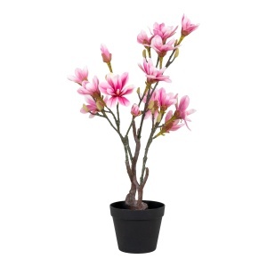 Planta artificiala decorativa Magnolia, Verde, 30x40x75 cm - Img 4