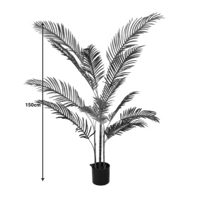 Planta decorativa Areca II in ghiveci plastic PP verde 150 cm - Img 4