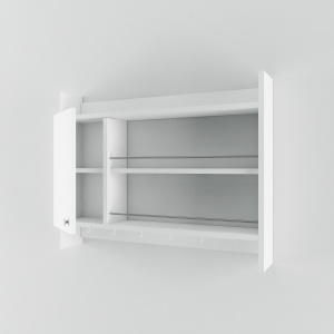Raft de bucatarie suspendat Knerr Alb 85x15x65 cm - Img 4