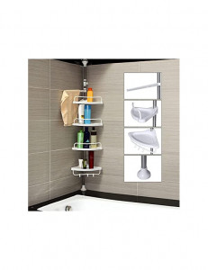 Raft de colt pentru baie, Songmics, 95-300 cm, BCB02SW - Img 5