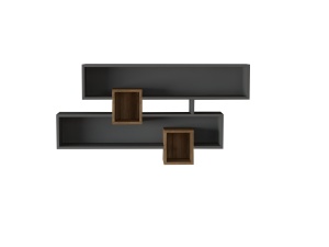 Raft de perete Karen Gri 120x75x22 cm - Img 4