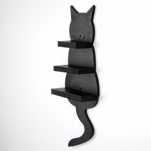 Raft decorativ MEH134 Negru 48x10x17 cm - Img 4