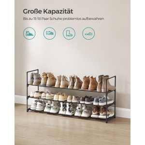 Raft pentru pantofi Songmics Gri 116x30x55 cm - Img 3