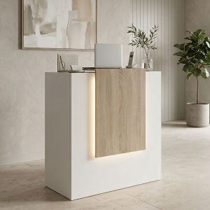 Receptie birou, Zowel, Alb, 40x90x110 cm