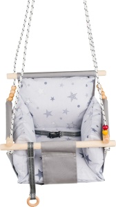 Scaun balansoar pentru copii Selale Gri 40x32 cm - Img 2