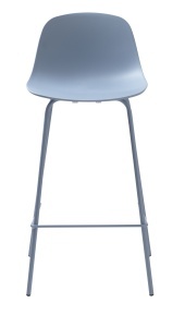 Scaun bar WHITBY, Albastru prafuit, 45x93x47 cm - Img 2