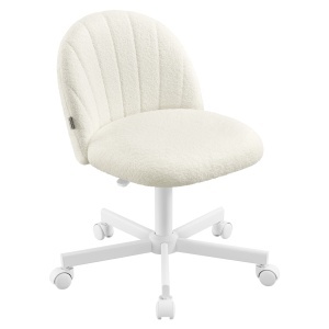 Scaun birou Songmics, Laela, Alb, 60x60x83.5 cm