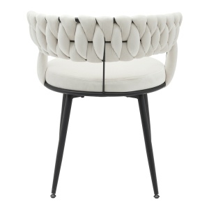 Scaun catifea Alkia Pako World Negru 60x57x68 cm - Img 5