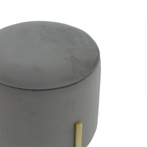 Scaun Creativity catifea gri - aurie D35x42cm - Img 3