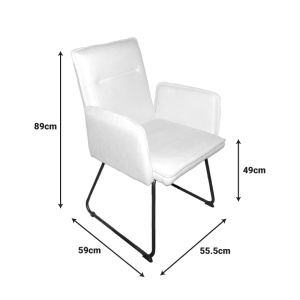 Scaun cu brate Essential Roz 55.5x59x89 cm - Img 2