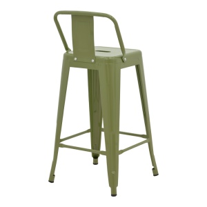 Scaun de bar ajustabil Utopia Verde masliniu 42x42x86 cm - Img 3