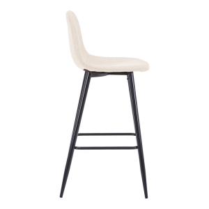 Scaun de bar Bella, Ecru, 41.5x49x108 cm - Img 3