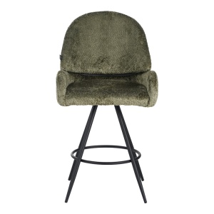 Scaun de bar Morea, Pako World, Verde, 55x66x107 cm - Img 4