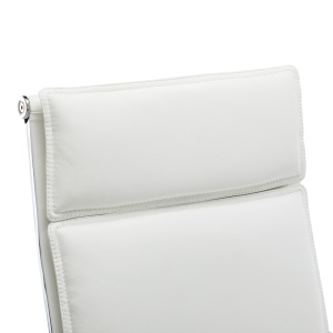 Scaun de birou directorial, Mavel, Alb, 55x62x110 cm - Img 7